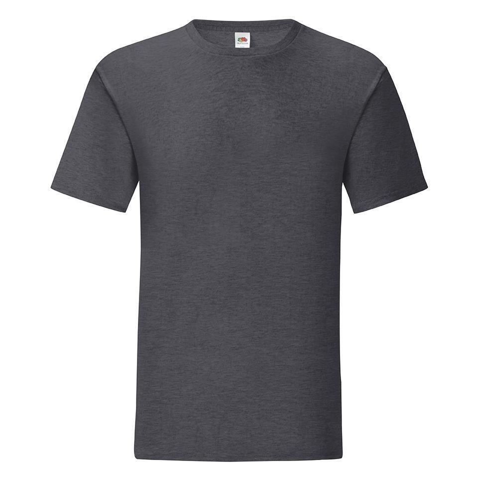 T-shirt donker gemêleerd grijs ronde hals voor mannen perfect om te bedrukken personaliseren