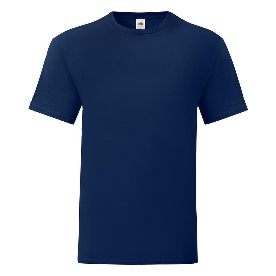 T-shirt donkerblauw ronde hals voor mannen perfect om te bedrukken personaliseren