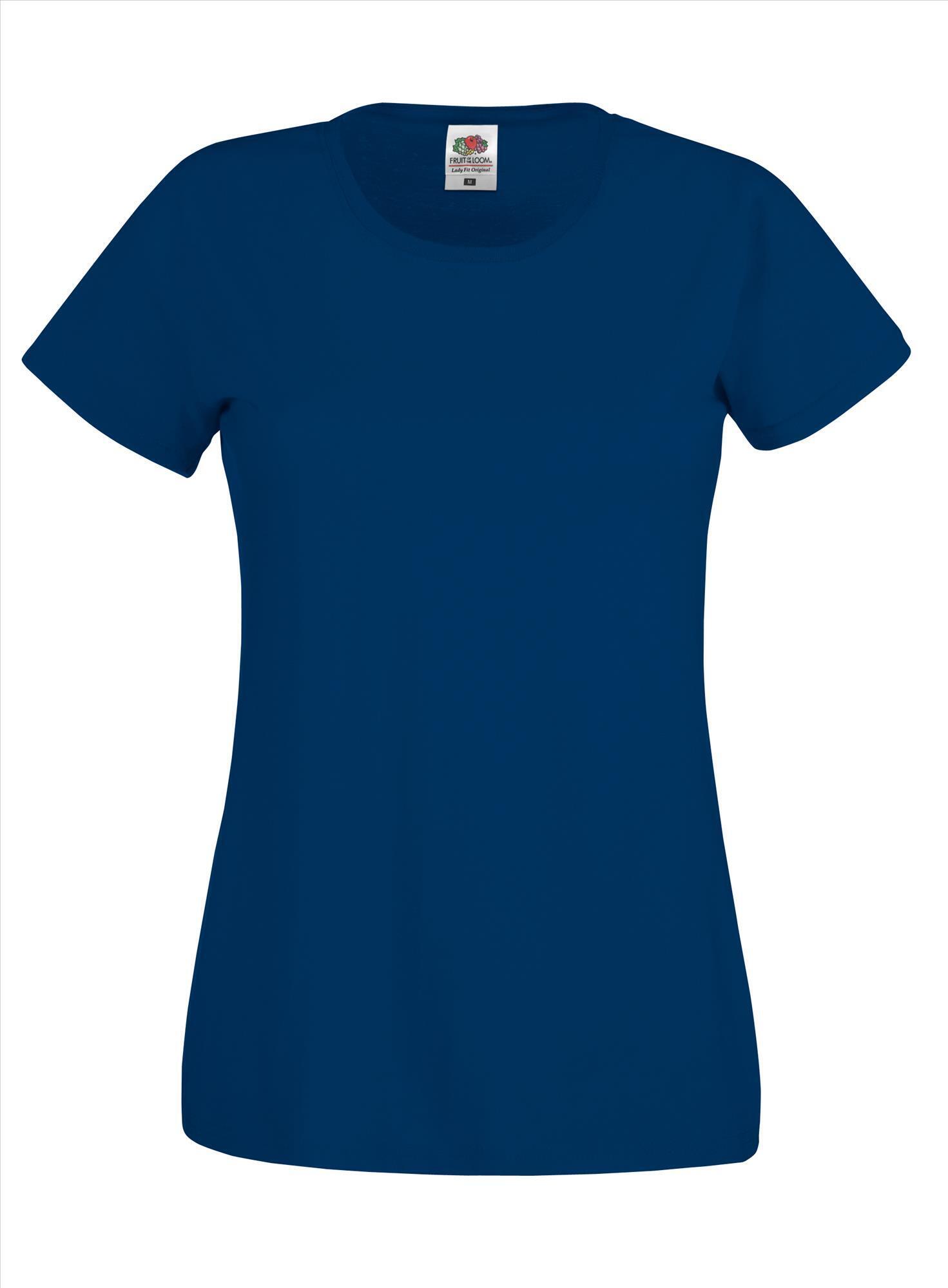 T-shirt donkerblauw voor dames te bedrukken te personaliseren