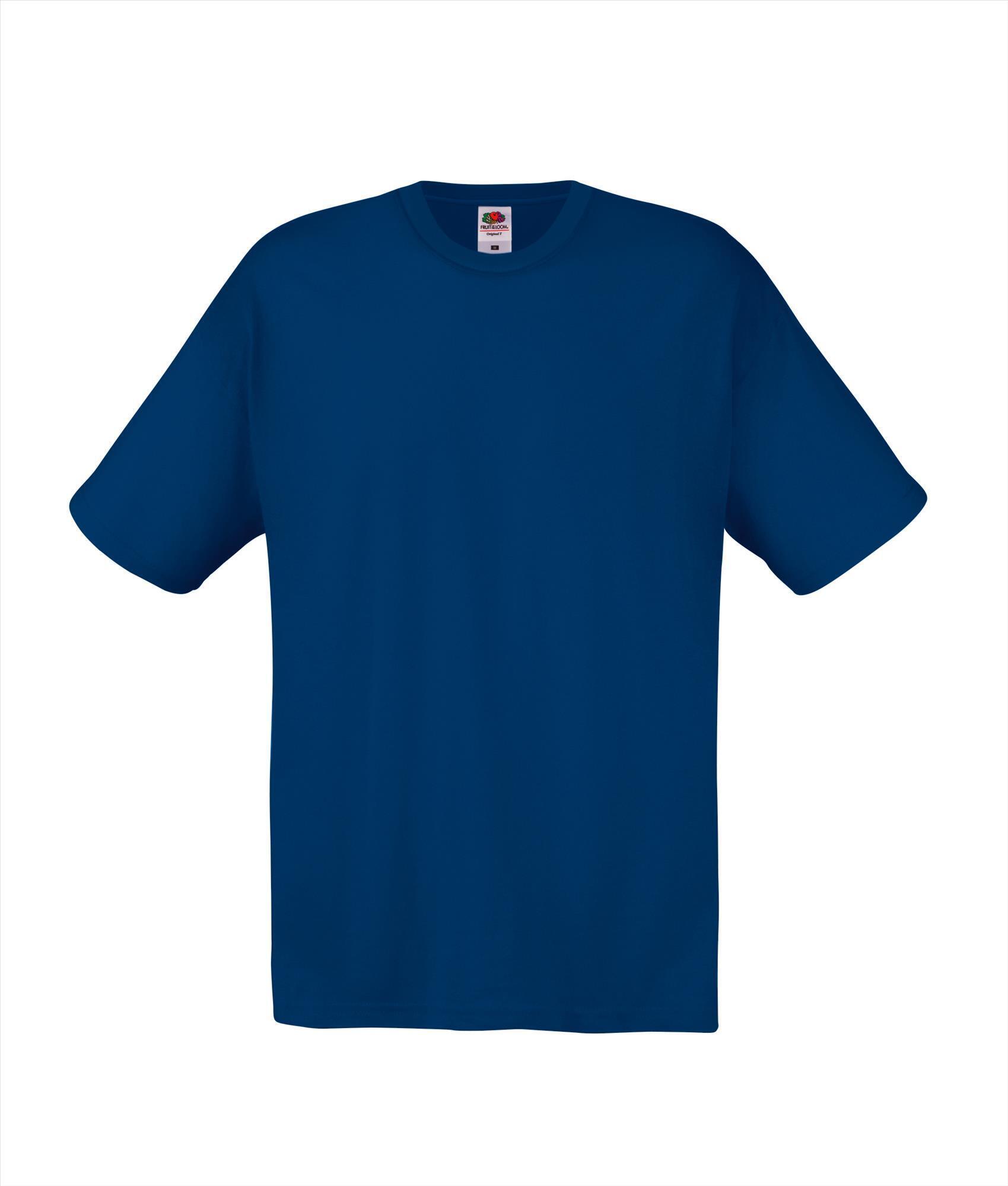 T-shirt donkerblauw voor hem te bedrukken te personaliseren