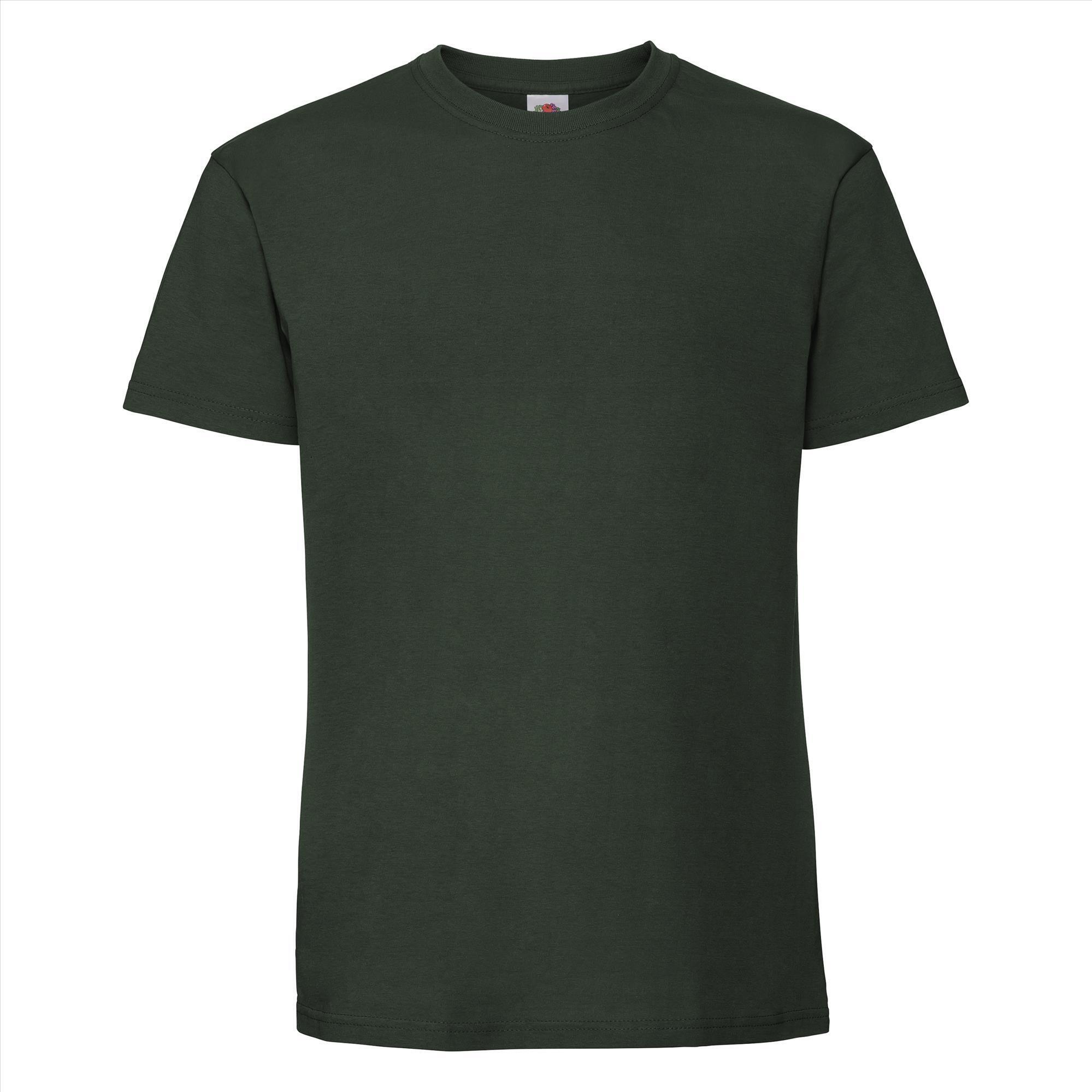 T-shirt flessengroen korte mouwen voor mannen bedrukbaar te personaliseren