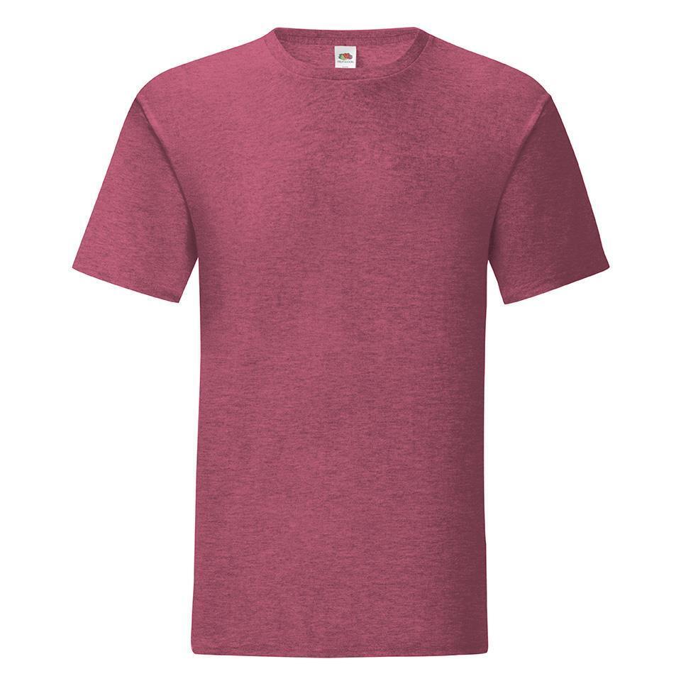 T-shirt heather burgundy ronde hals voor mannen perfect om te bedrukken personaliseren