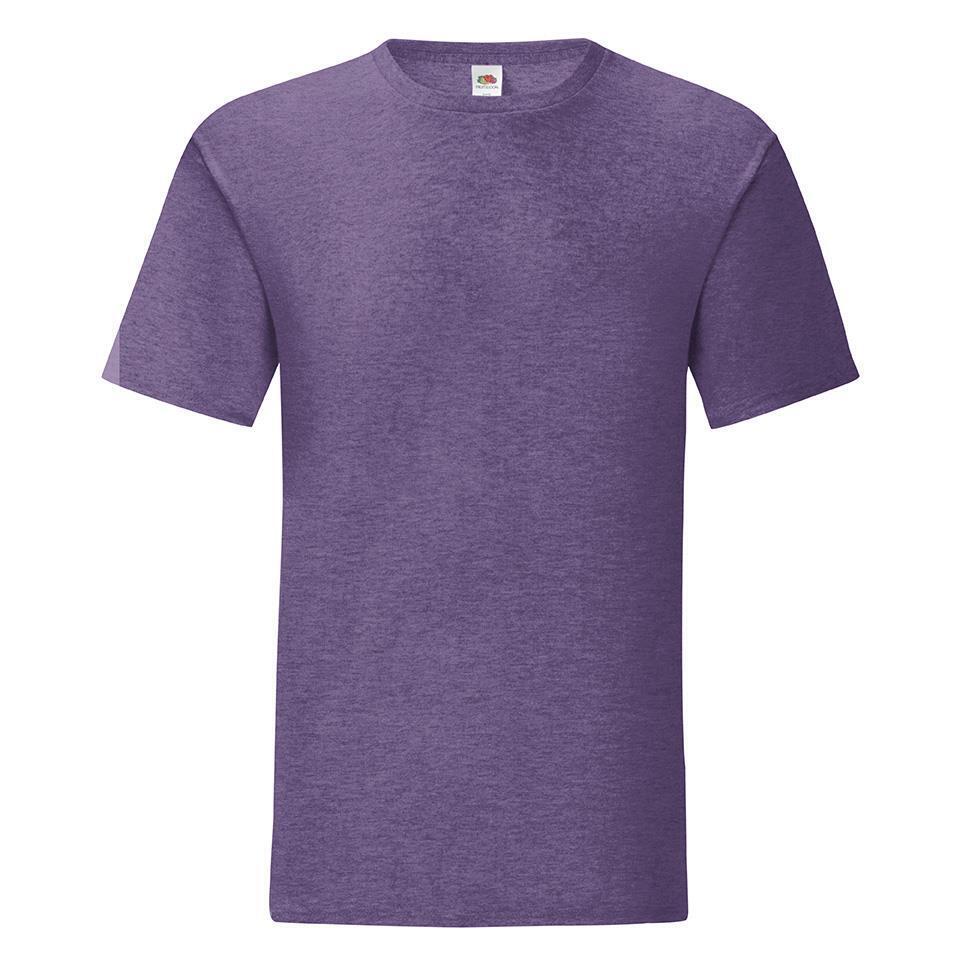 T-shirt heather paars ronde hals voor mannen perfect om te bedrukken personaliseren