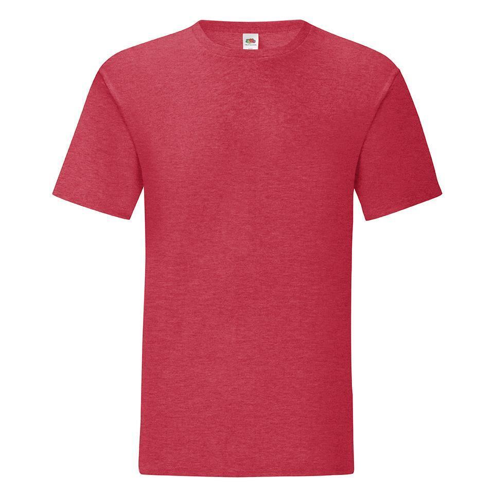 T-shirt heather red ronde hals voor mannen perfect om te bedrukken personaliseren