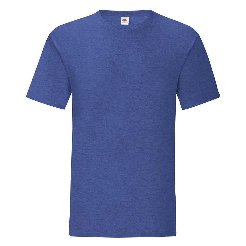 T-shirt heather royal blauw ronde hals voor mannen perfect om te bedrukken personaliseren