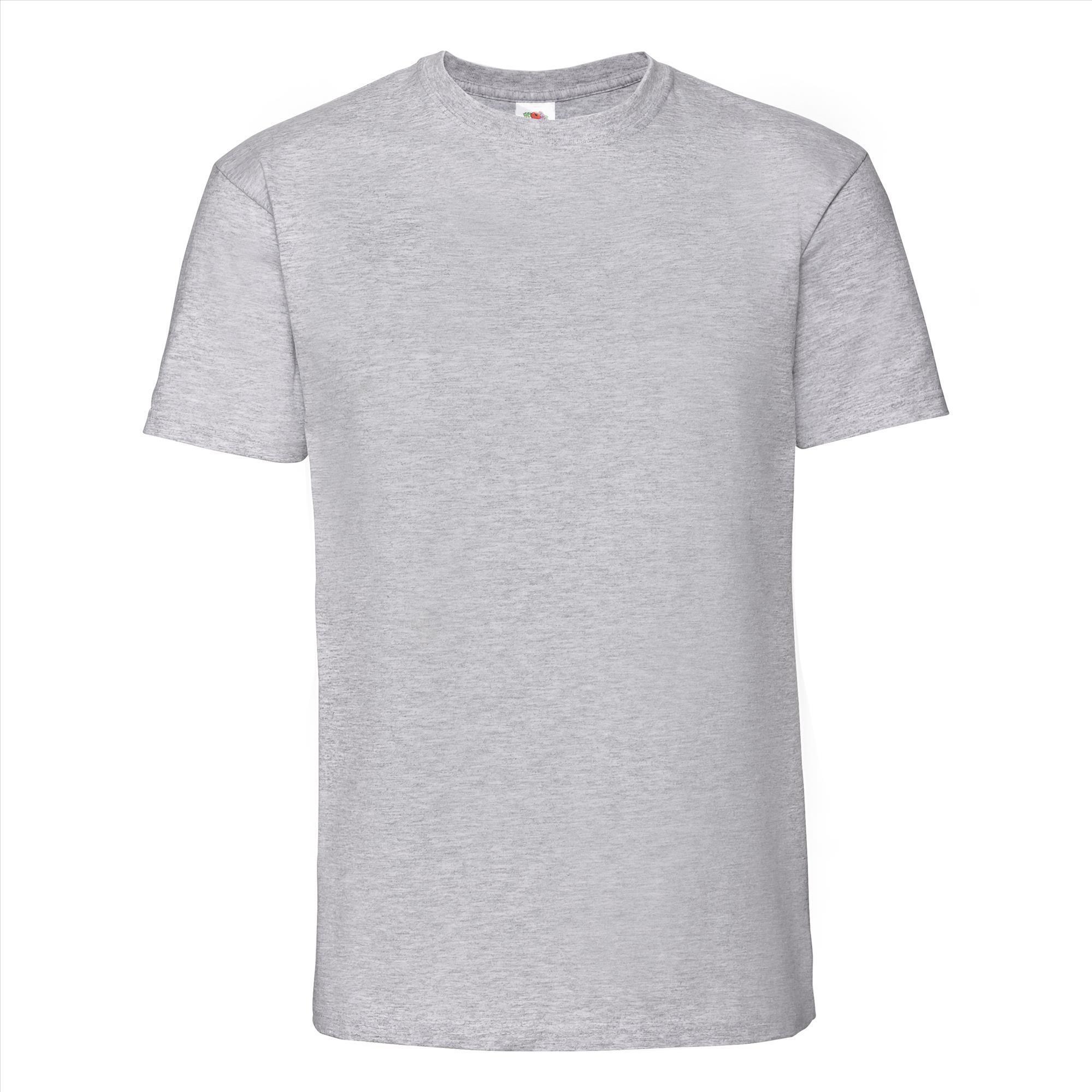 T-shirt heide grijs korte mouwen voor mannen bedrukbaar te personaliseren