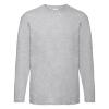 T-shirt heide grijs lange mouwen voor mannen bedrukbaar te personaliseren