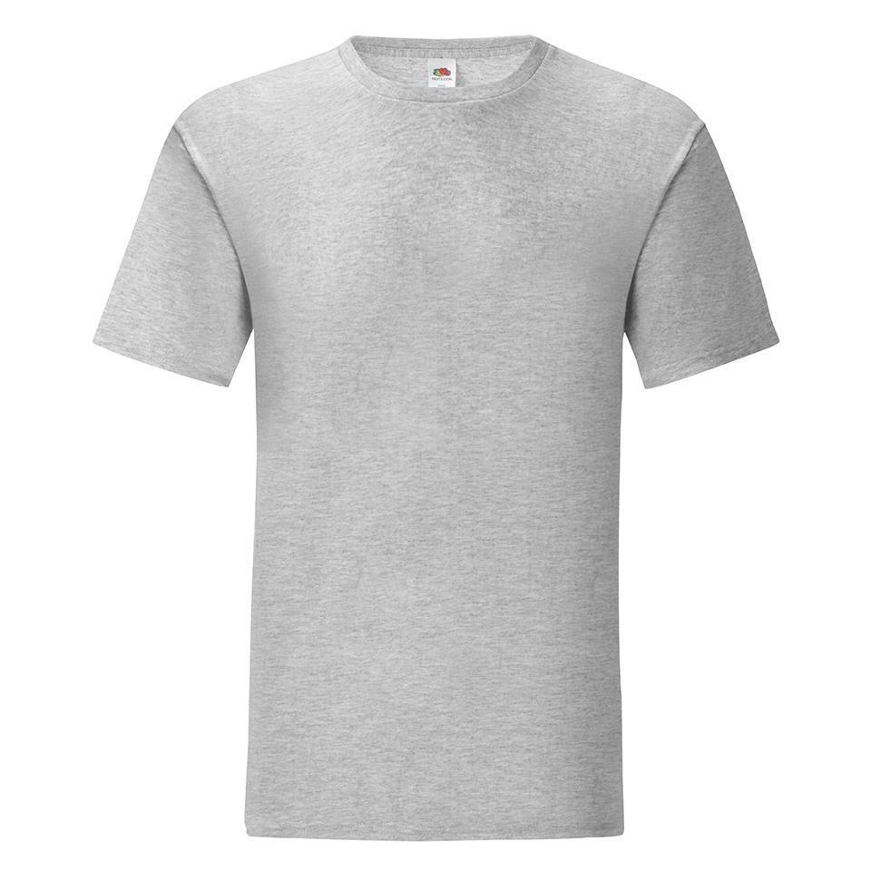 T-shirt heide grijs ronde hals voor mannen perfect om te bedrukken personaliseren