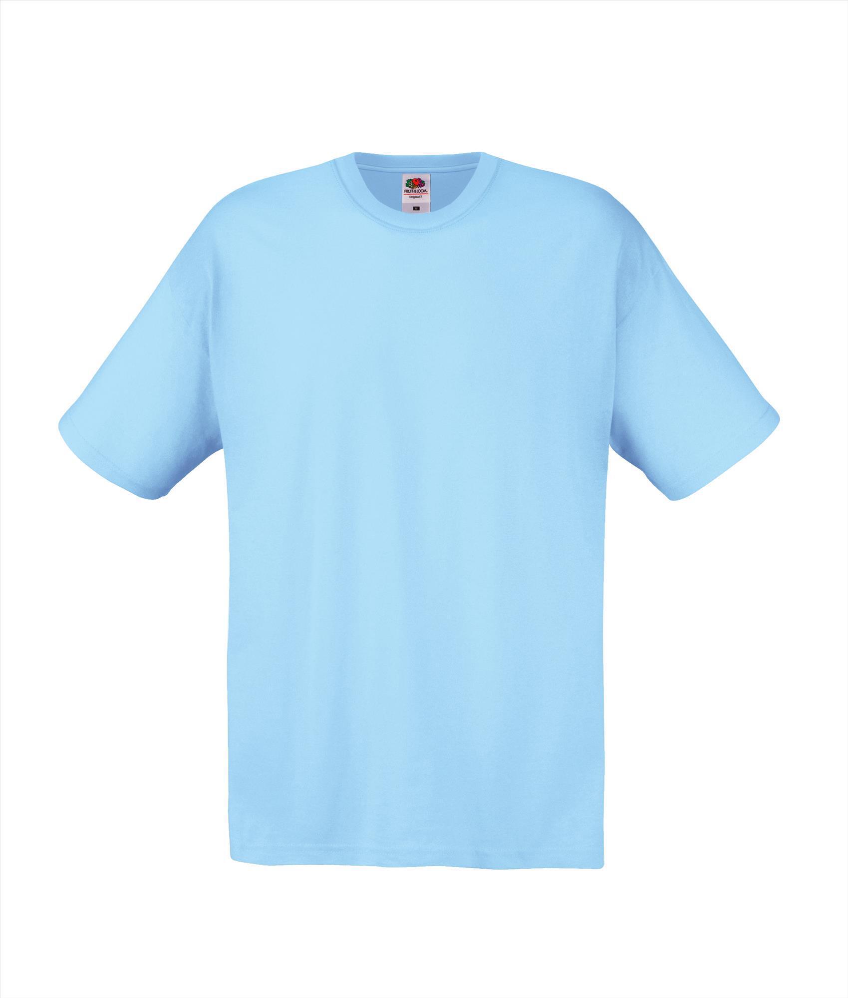 T-shirt hemelsblauw voor hem te bedrukken te personaliseren