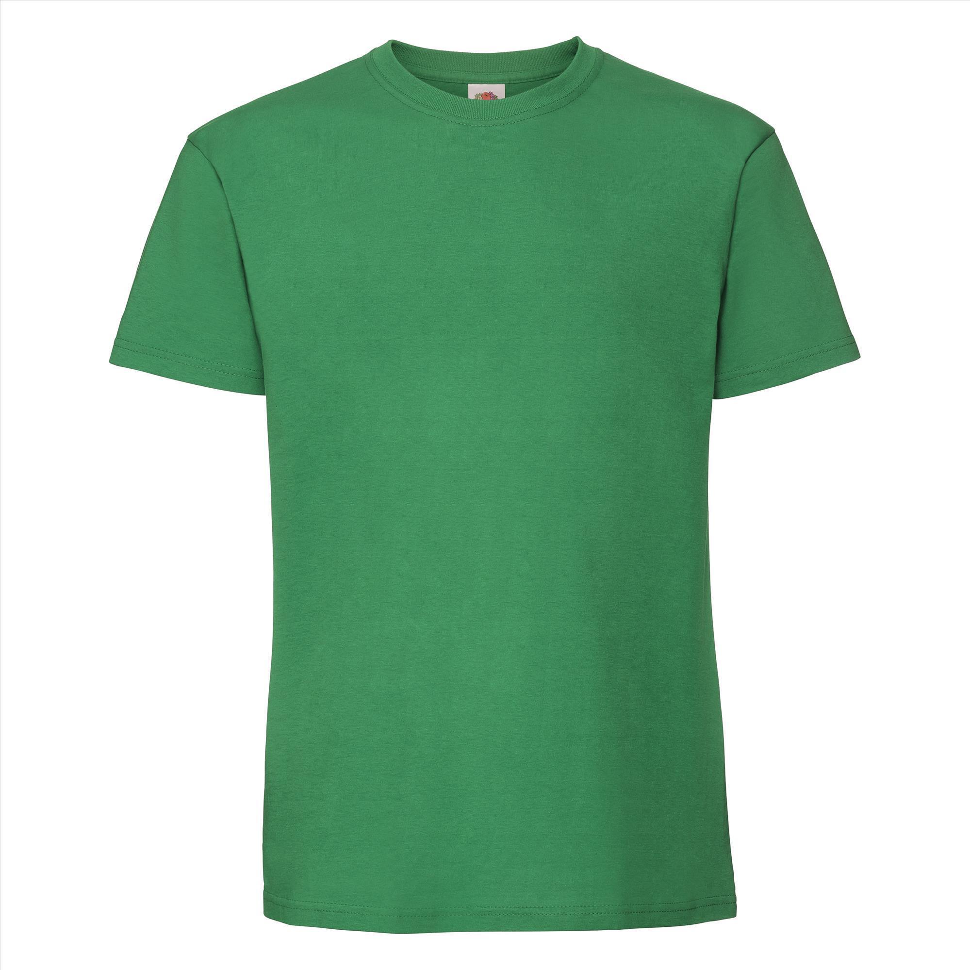 T-shirt kermitgroen korte mouwen voor mannen bedrukbaar te personaliseren