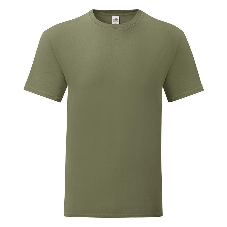 T-shirt klassieke olijf ronde hals voor mannen perfect om te bedrukken personaliseren