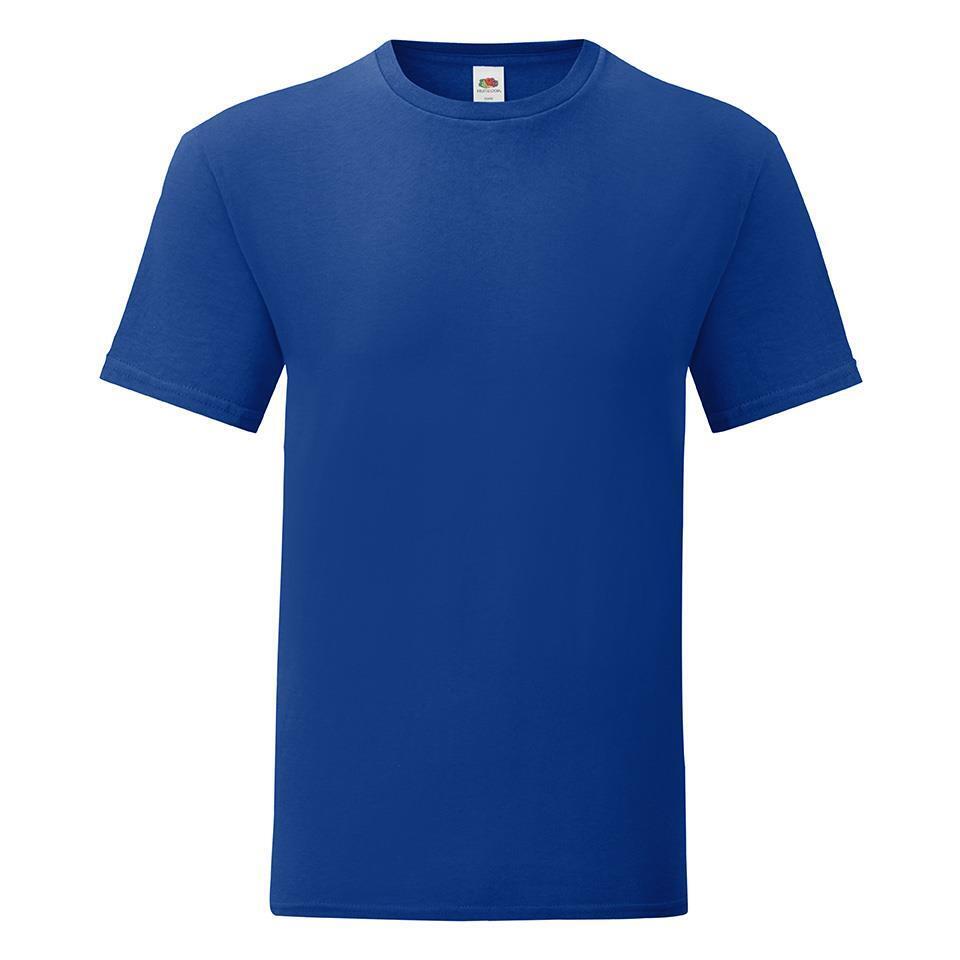 T-shirt kobaltblauw ronde hals voor mannen perfect om te bedrukken personaliseren