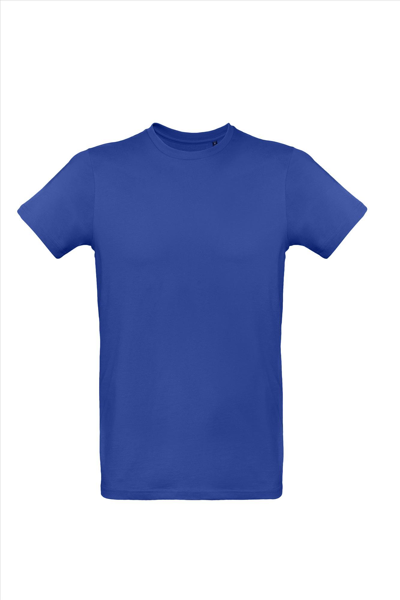 T-shirt kobaltblauw te personaliseren korte mouw Organisch