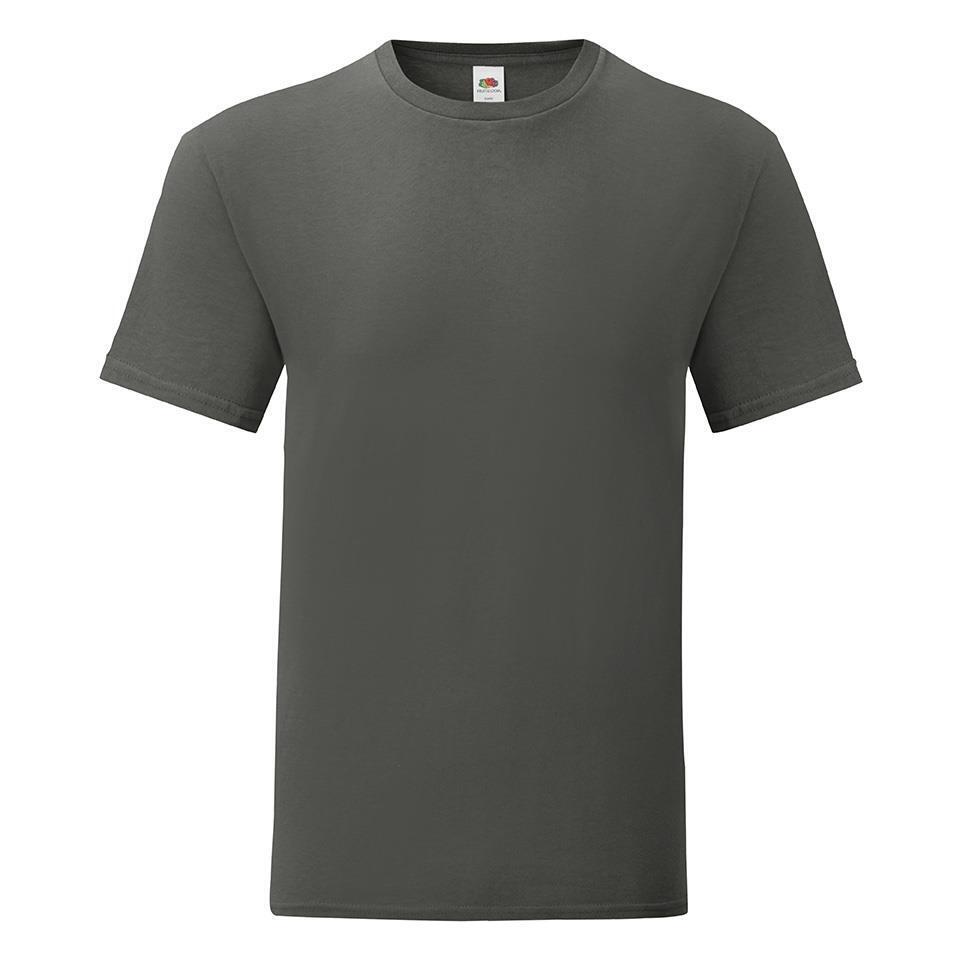 T-shirt licht grafiet grijs ronde hals voor mannen perfect om te bedrukken personaliseren