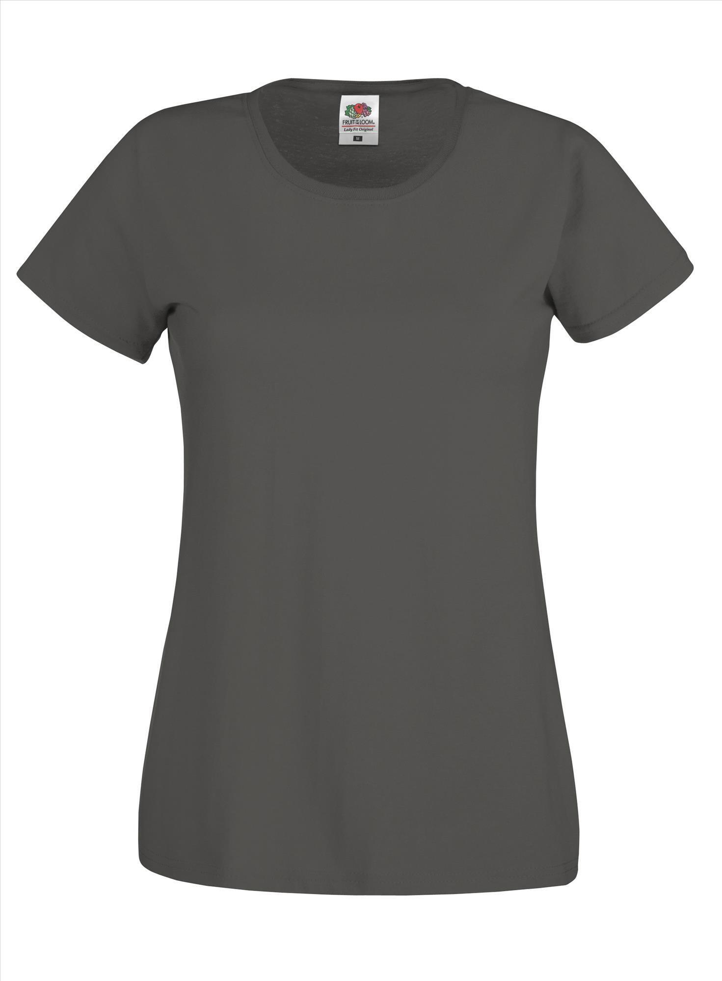 T-shirt licht grafiet grijs voor dames te bedrukken te personaliseren