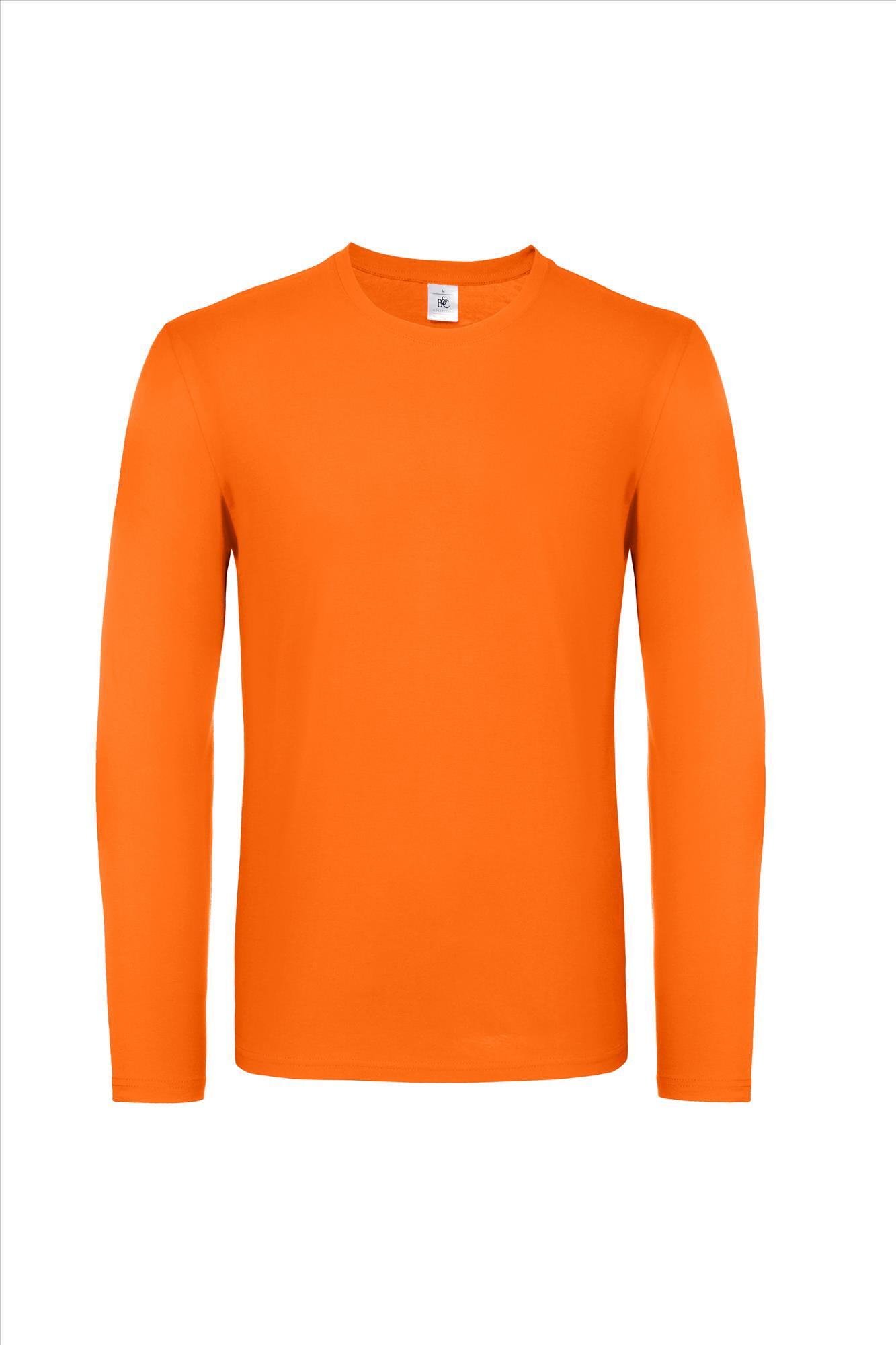 T-shirt met lange mouwen oranje Heren personaliseren