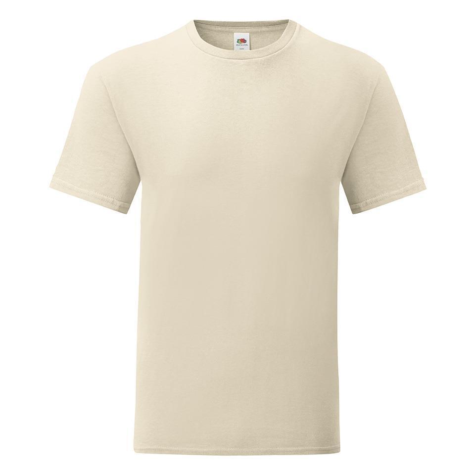 T-shirt naturel ronde hals voor mannen perfect om te bedrukken personaliseren