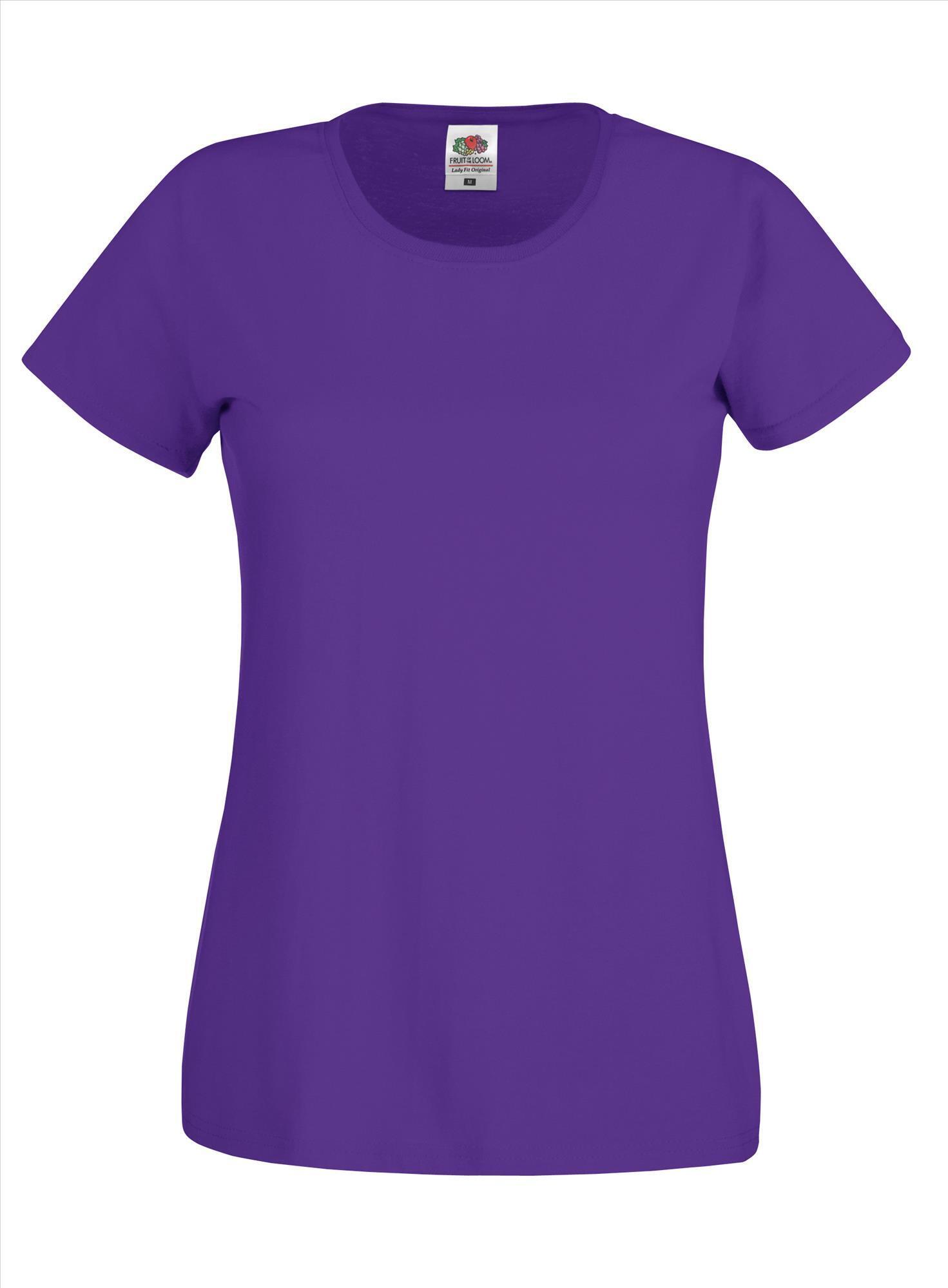 T-shirt paars voor dames te bedrukken te personaliseren