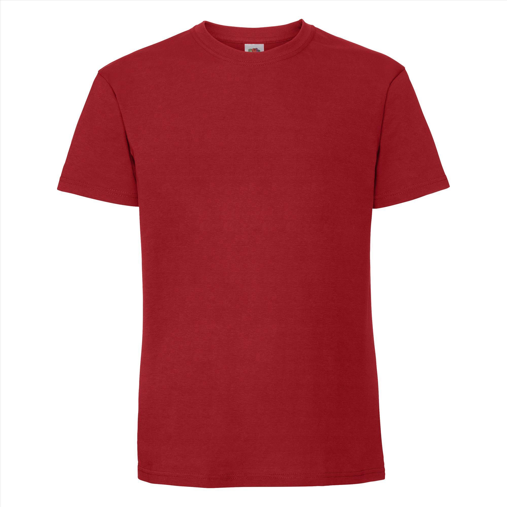 T-shirt rood korte mouwen voor mannen bedrukbaar te personaliseren