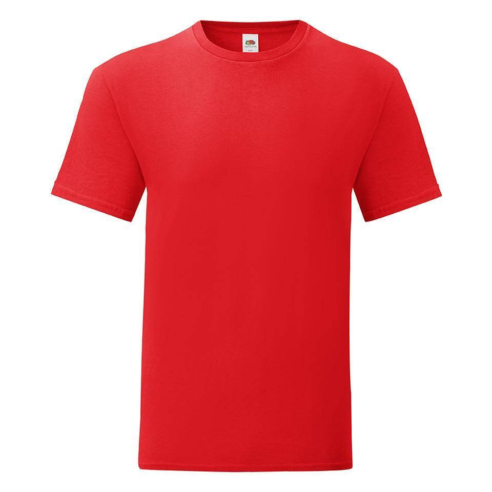 T-shirt rood ronde hals voor mannen perfect om te bedrukken personaliseren