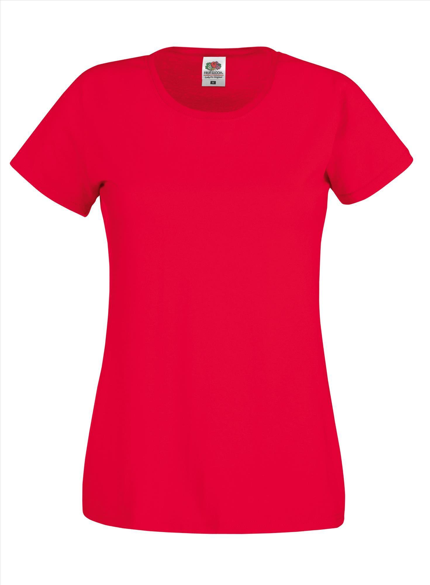 T-shirt rood voor dames te bedrukken te personaliseren