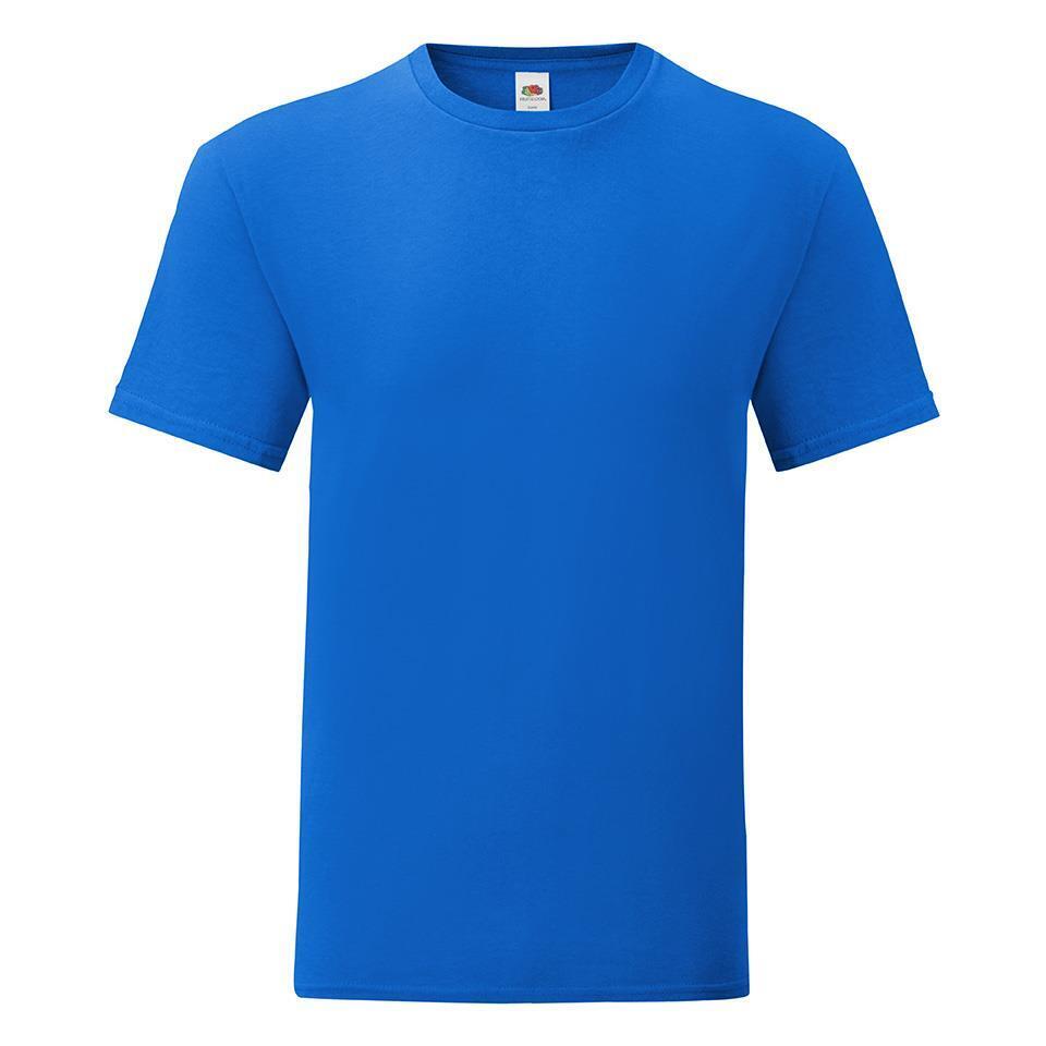 T-shirt royal blauw ronde hals voor mannen perfect om te bedrukken personaliseren