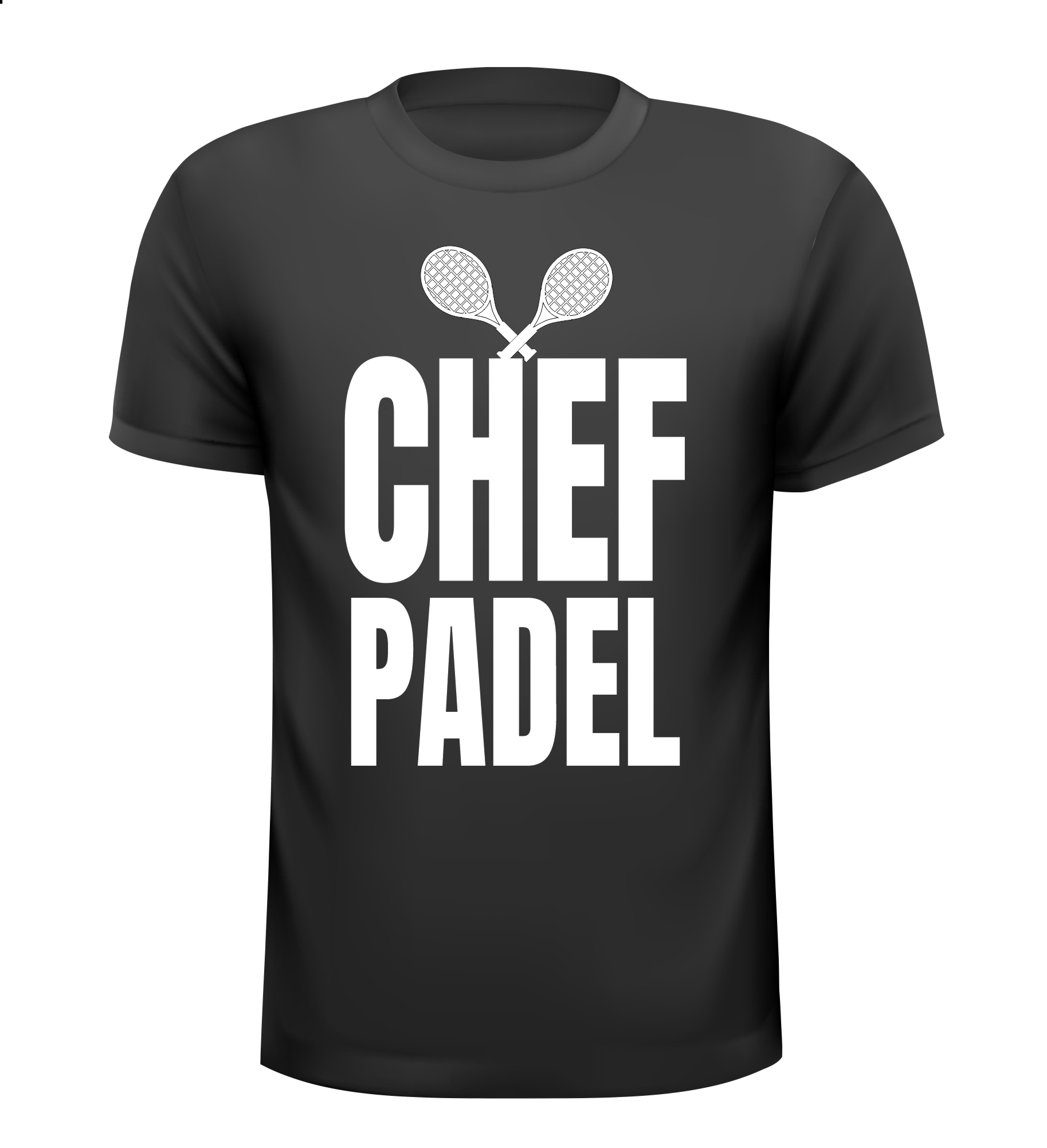 T-shirt voor chef padel. Voor de baas van de padelbaan