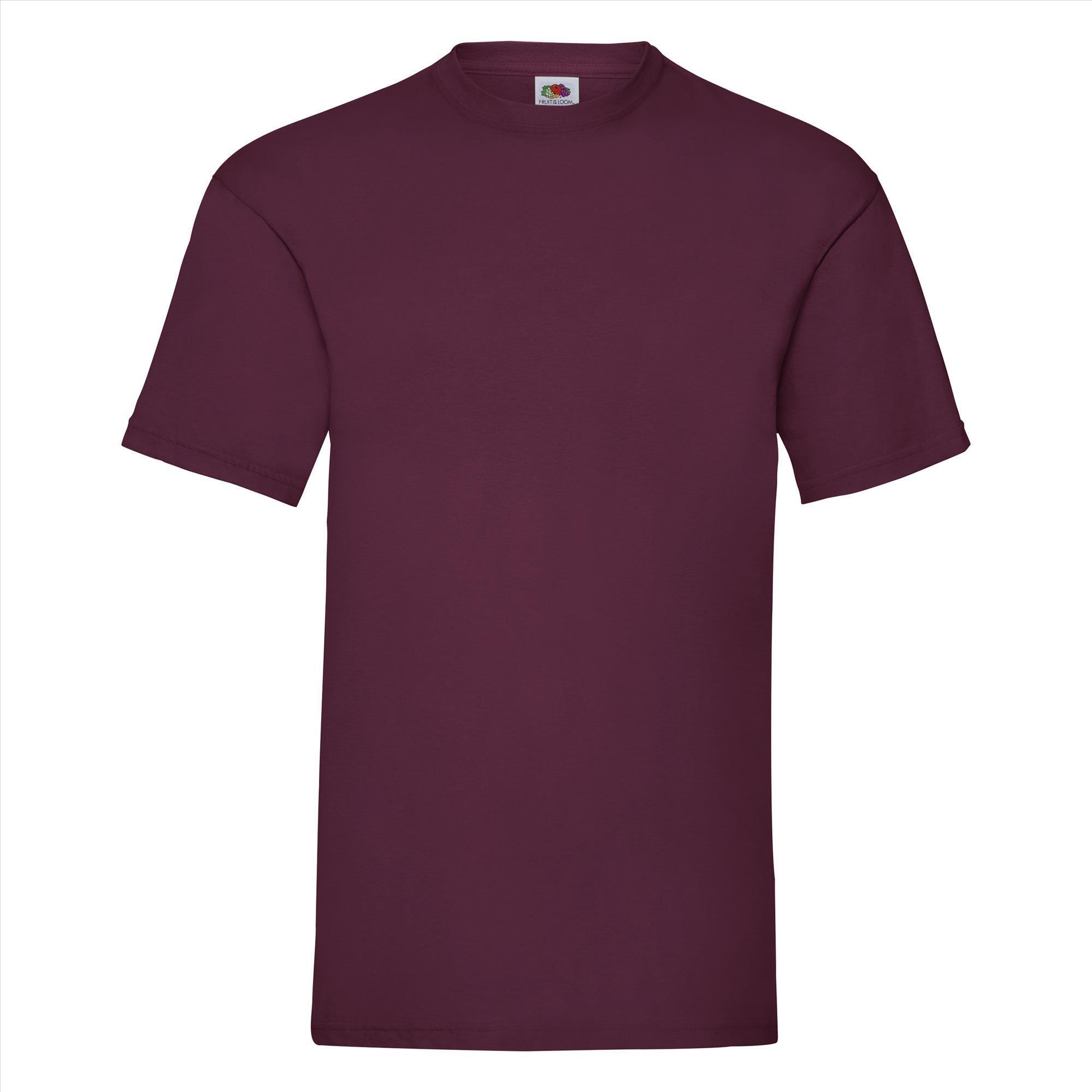 T-shirt voor mannen bordeaux personaliseren T-shirt bedrukken