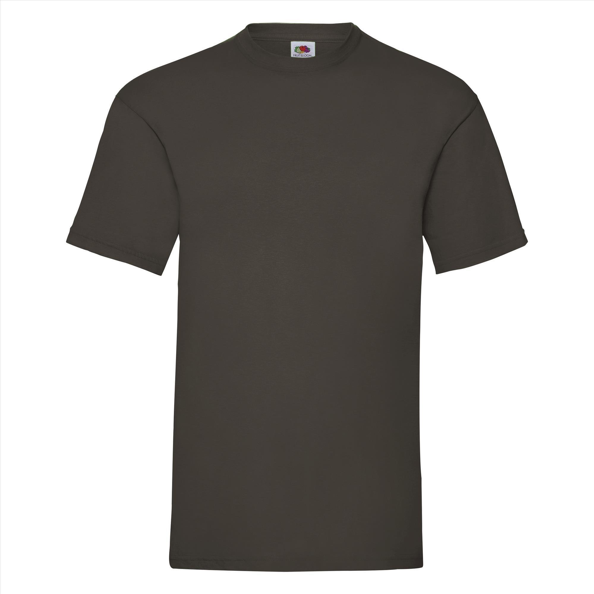 T-shirt voor mannen chocolade kleur personaliseren T-shirt bedrukken