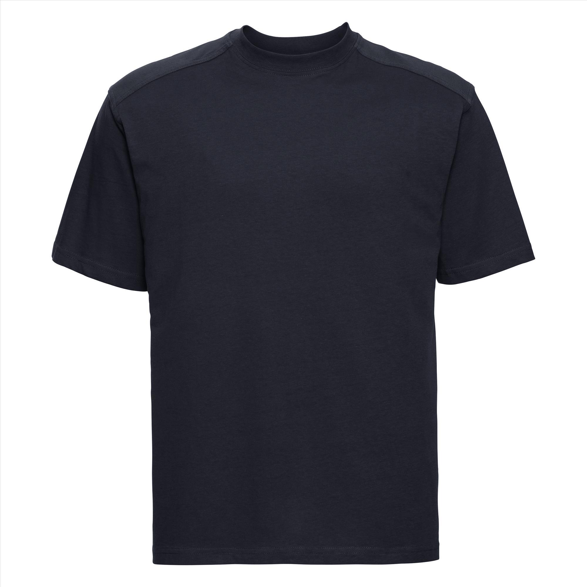 T-shirt voor mannen donkerblauw die vies worden Workwear T-shirt te bedrukken personaliseren