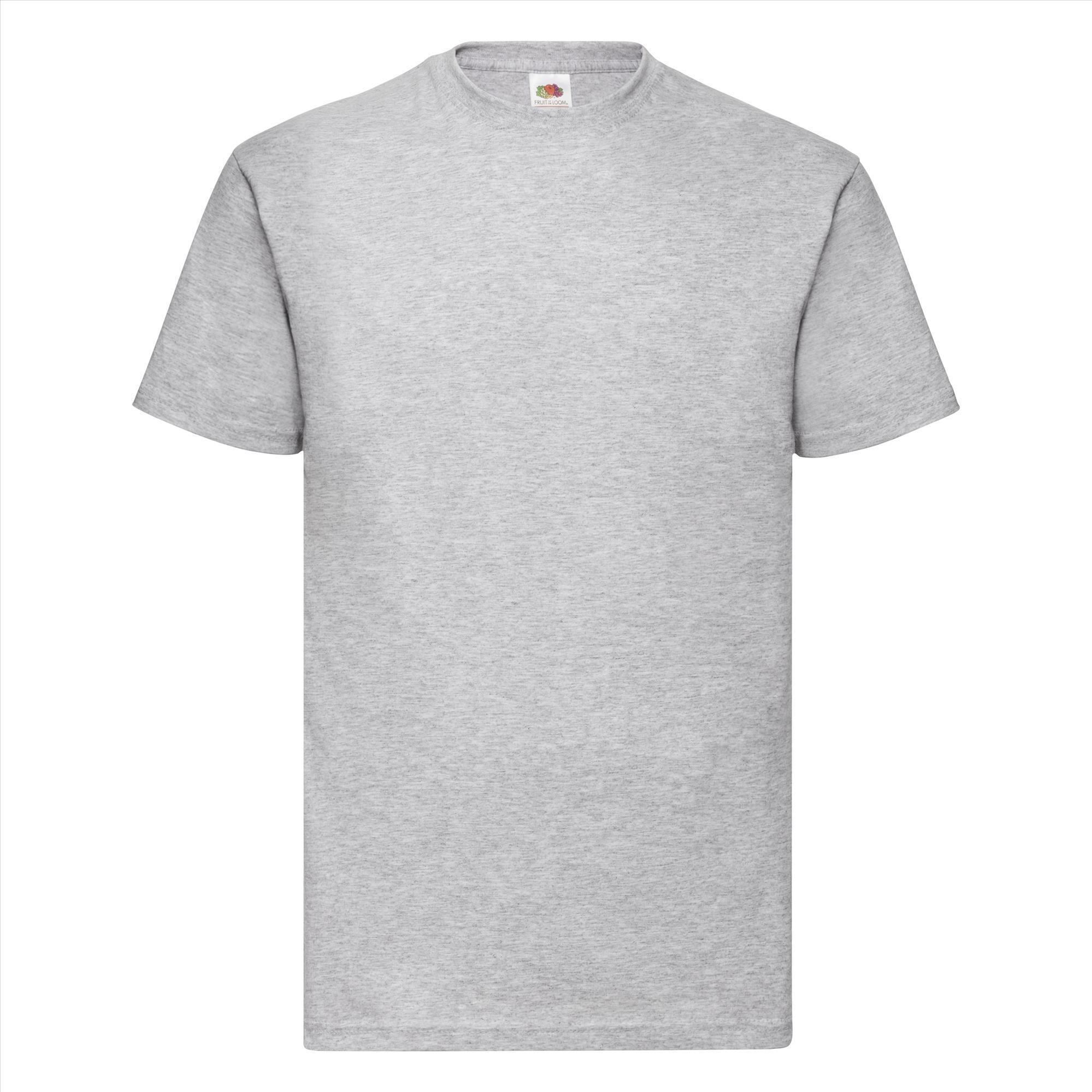 T-shirt voor mannen heide grijs personaliseren T-shirt bedrukken