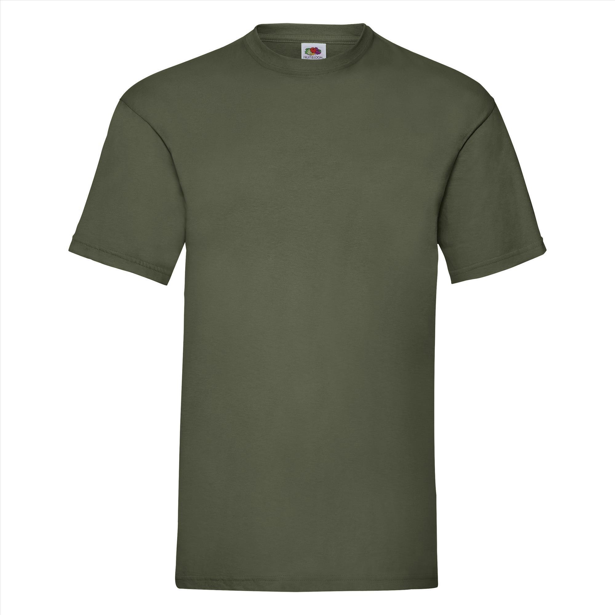 T-shirt voor mannen klassieke olijf personaliseren T-shirt bedrukken