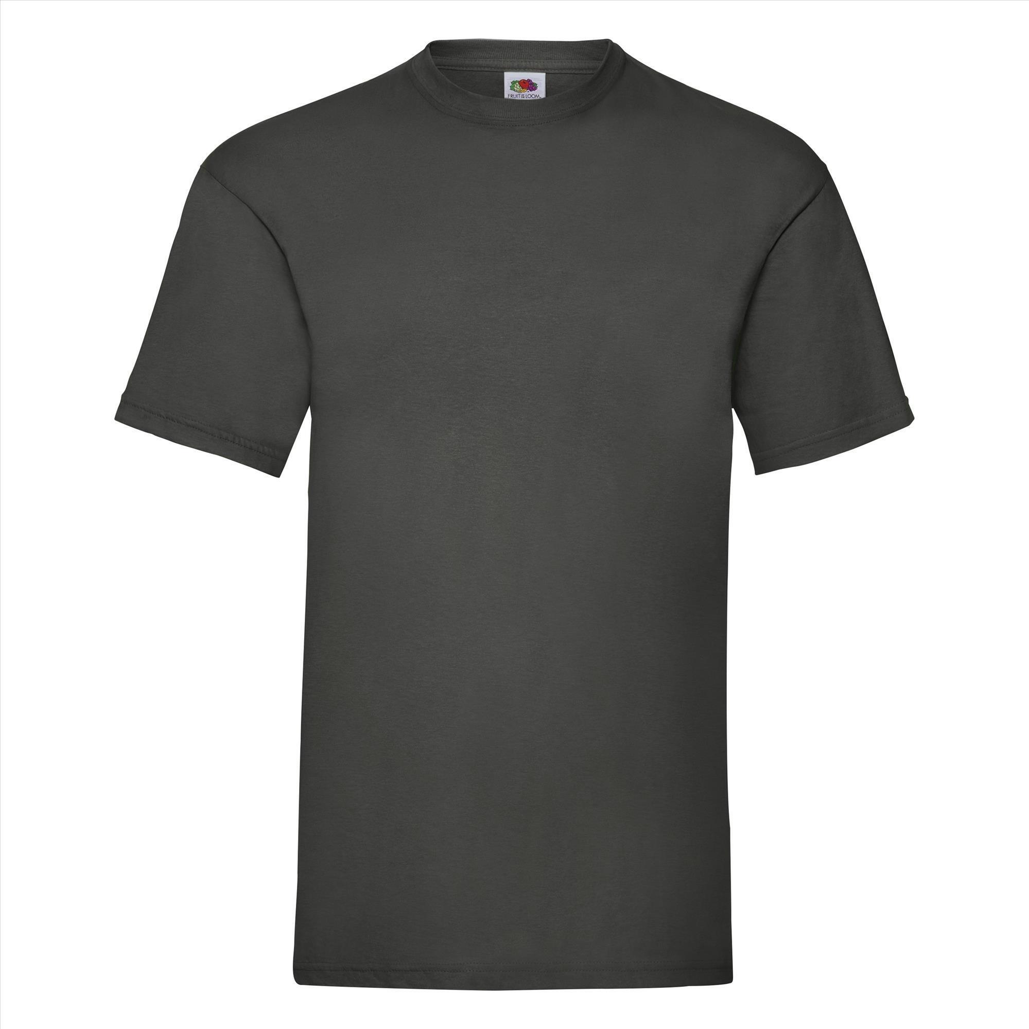 T-shirt voor mannen licht grafiet grijs personaliseren T-shirt bedrukken