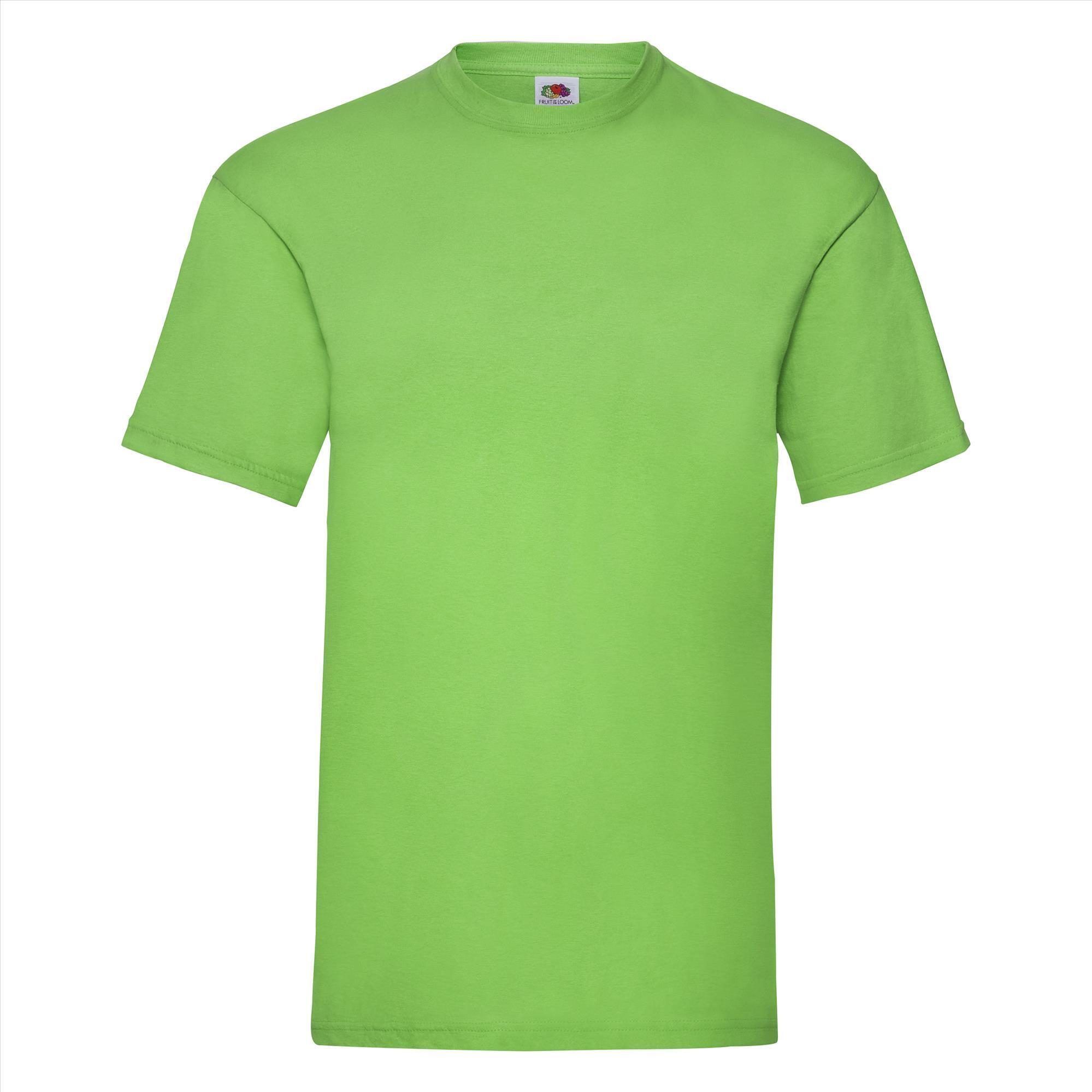 T-shirt voor mannen limegroen personaliseren T-shirt bedrukken