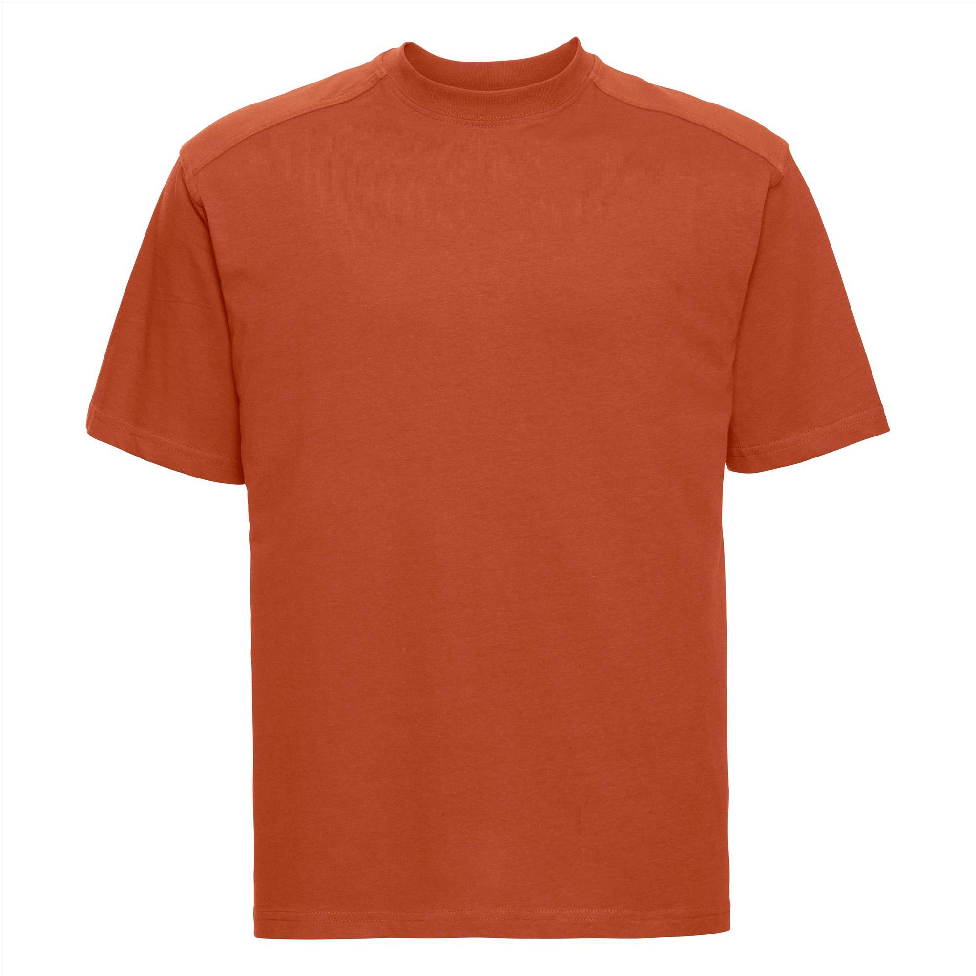 T-shirt voor mannen oranje die vies worden Workwear T-shirt te bedrukken personaliseren