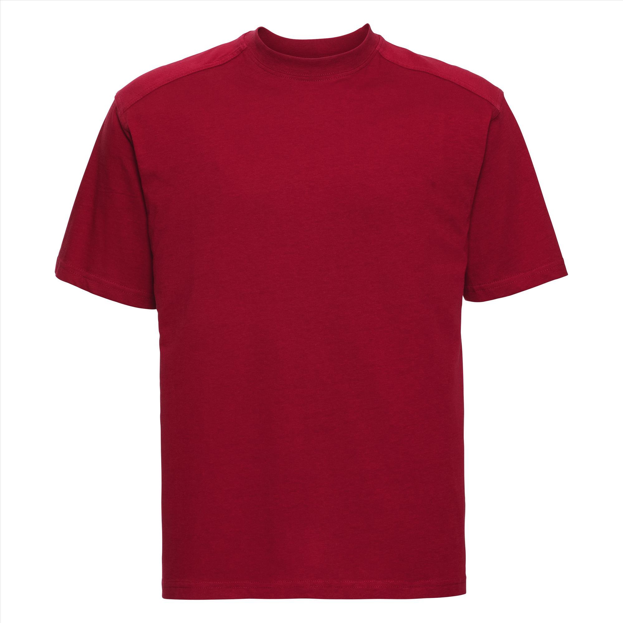 T-shirt voor mannen rood die vies worden Workwear T-shirt te bedrukken personaliseren