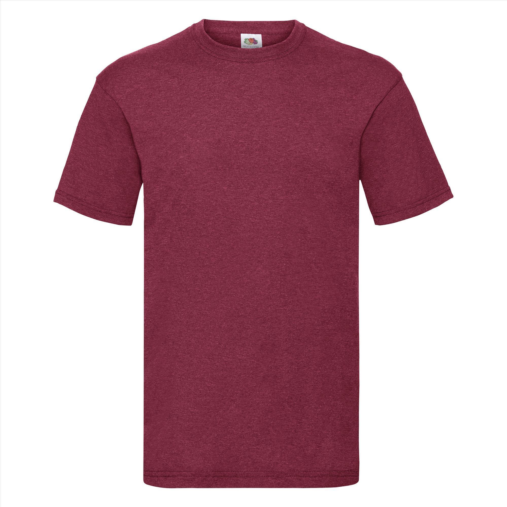 T-shirt voor mannen vintage heather rood personaliseren T-shirt bedrukken ronde hals