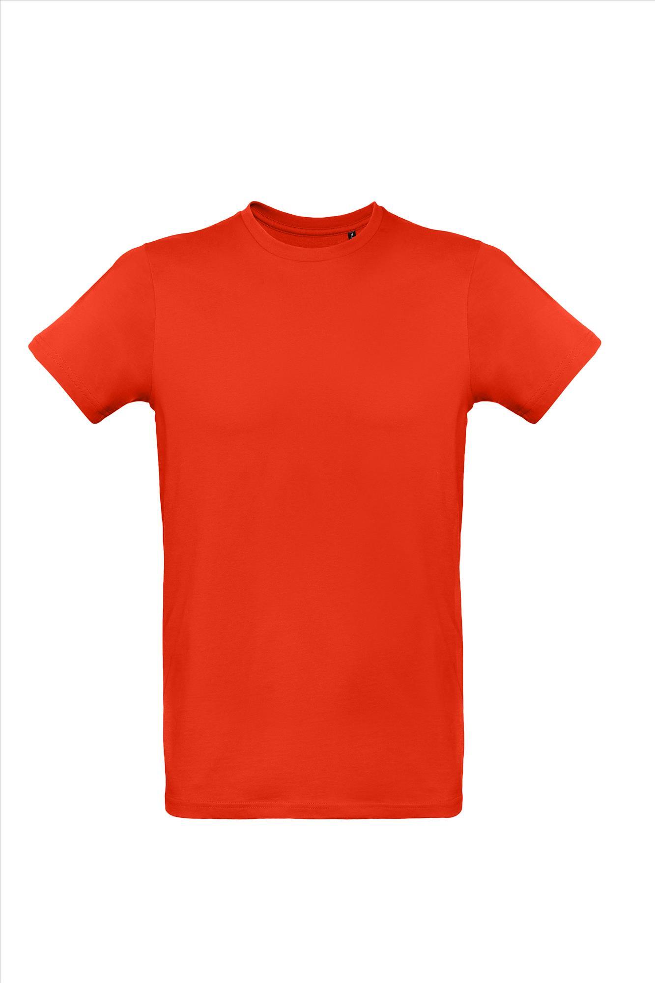 T-shirt vuurrood te personaliseren korte mouw Organisch