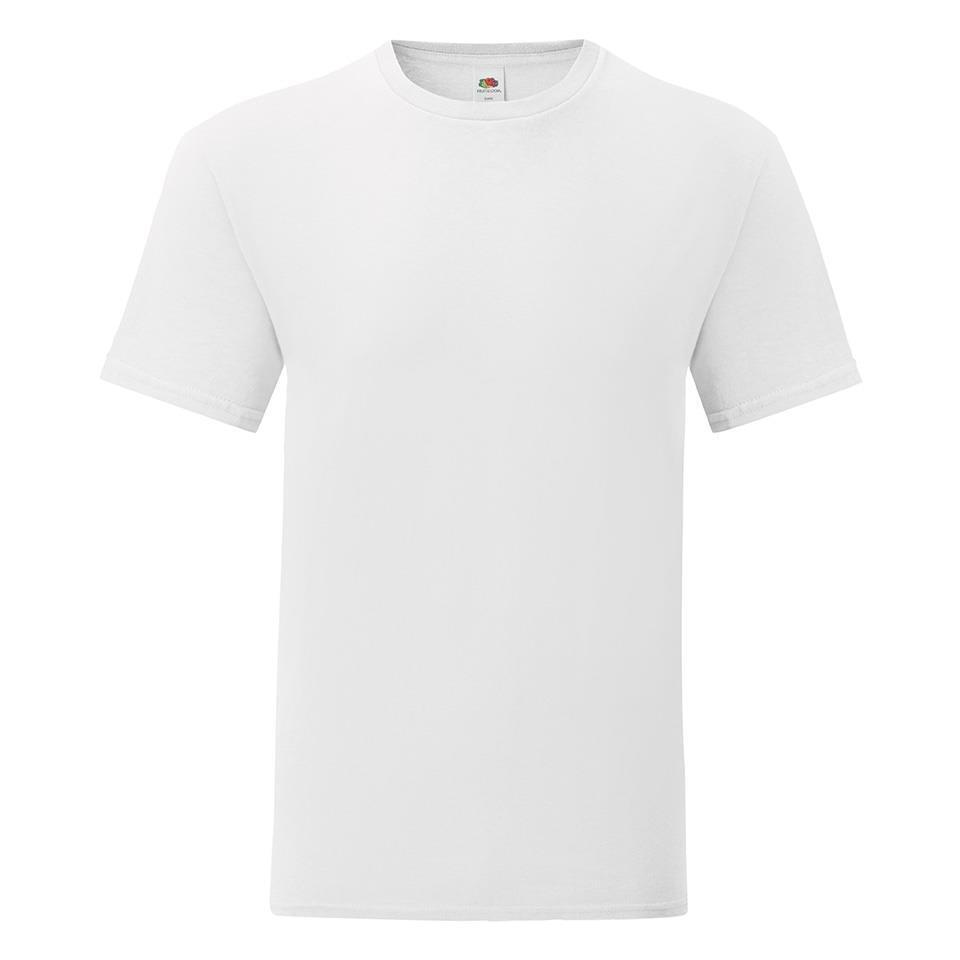T-shirt wit ronde hals voor mannen perfect om te bedrukken personaliseren
