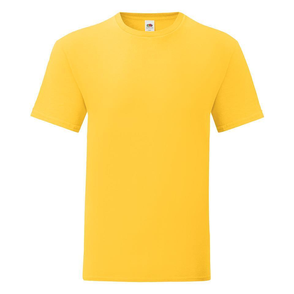 T-shirt zonnebloem geel ronde hals voor mannen perfect om te bedrukken personaliseren