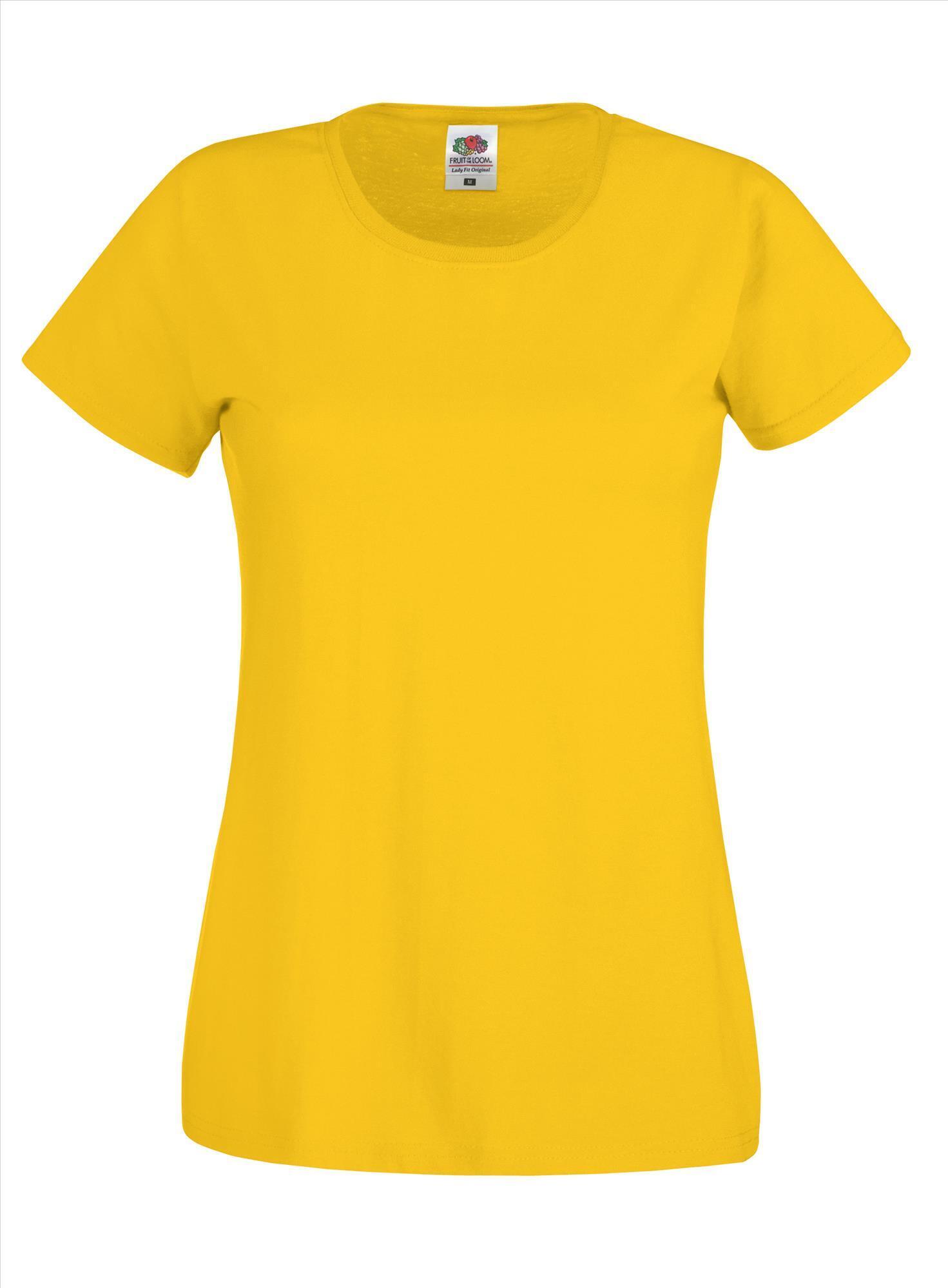T-shirt zonnebloem geel voor dames te bedrukken te personaliseren