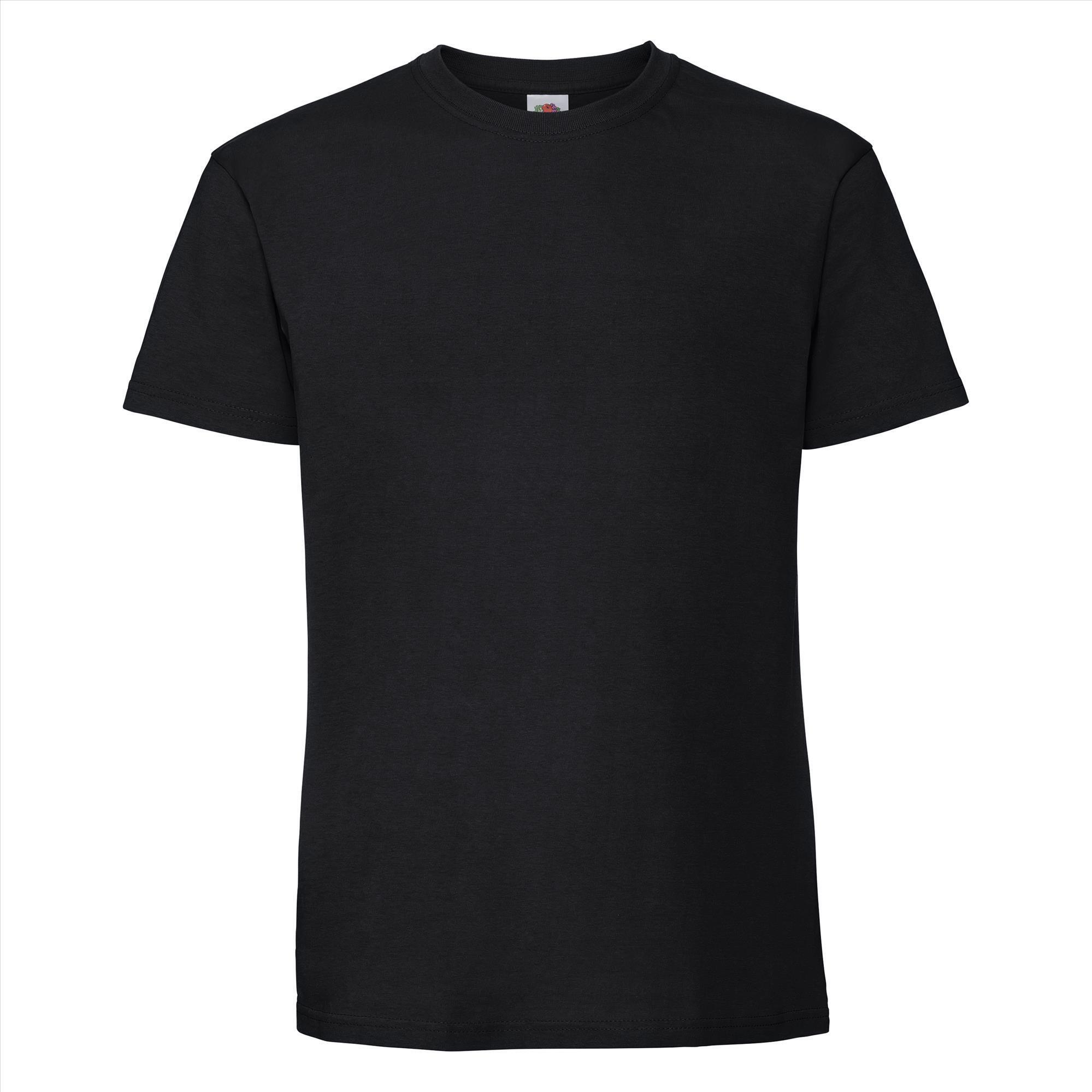 T-shirt zwart korte mouwen voor mannen bedrukbaar te personaliseren