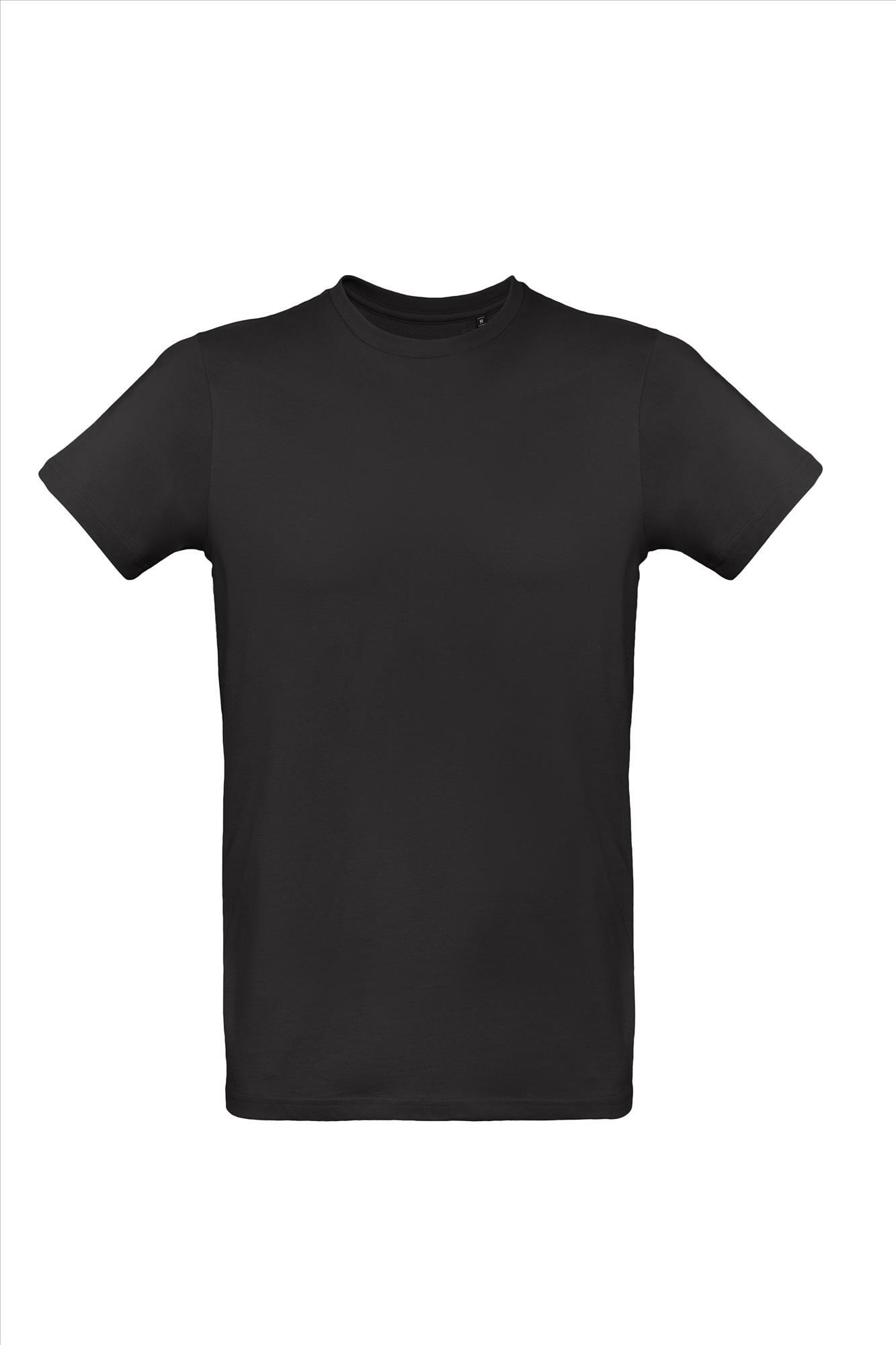 T-shirt zwart te personaliseren korte mouw Organisch