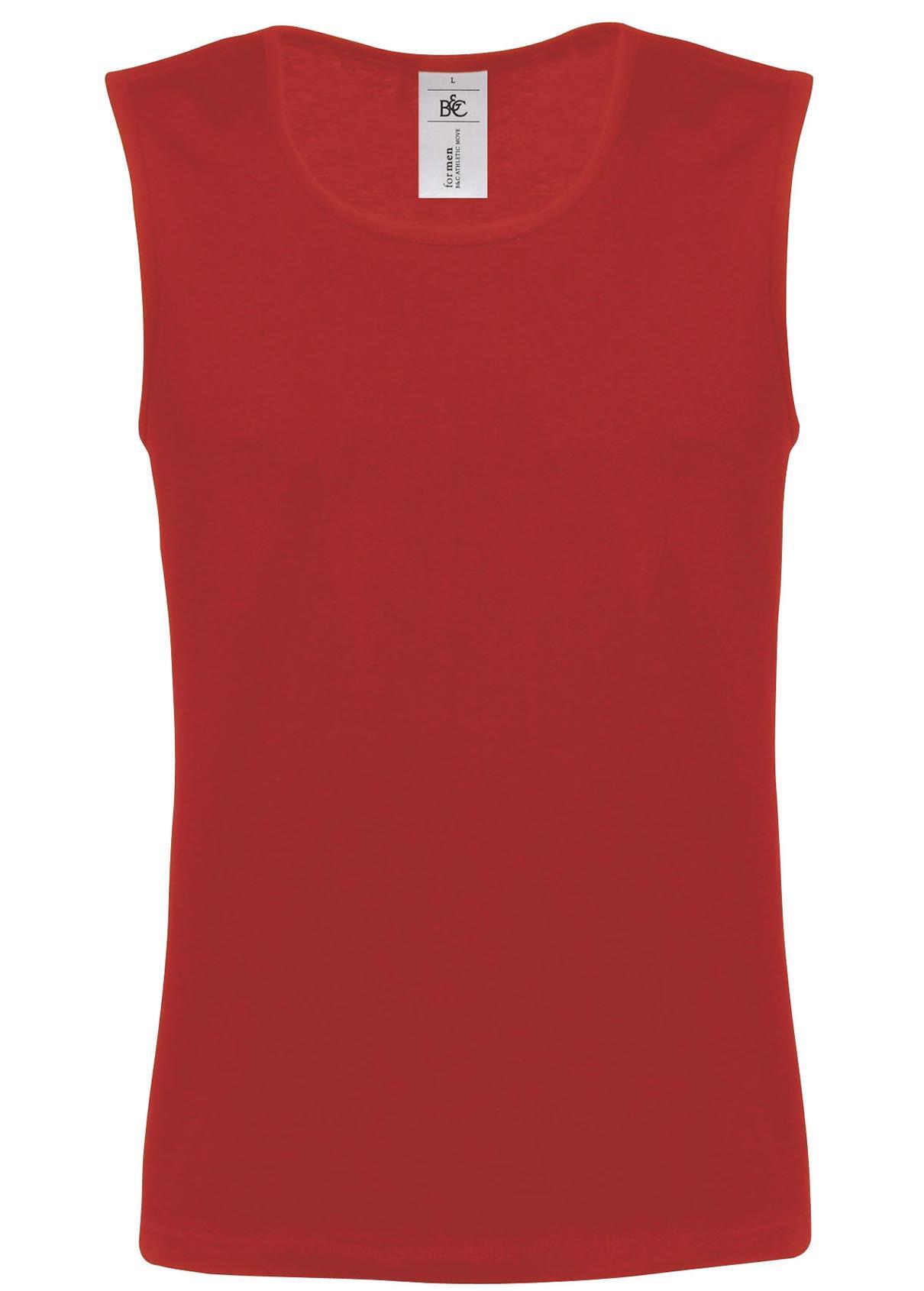 Tanktop met een sportief design rood voor hem