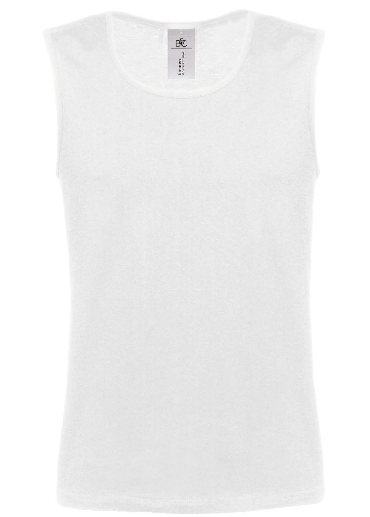 Tanktop met een sportief design wit voor hem