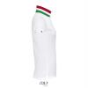 foto 3 Trendy dames polo wit met rood wit groen in de kraag Hongaarse vlag bedrukbaar! 