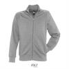 Trendy heren sweat jacket grijs melange te personaliseren jas