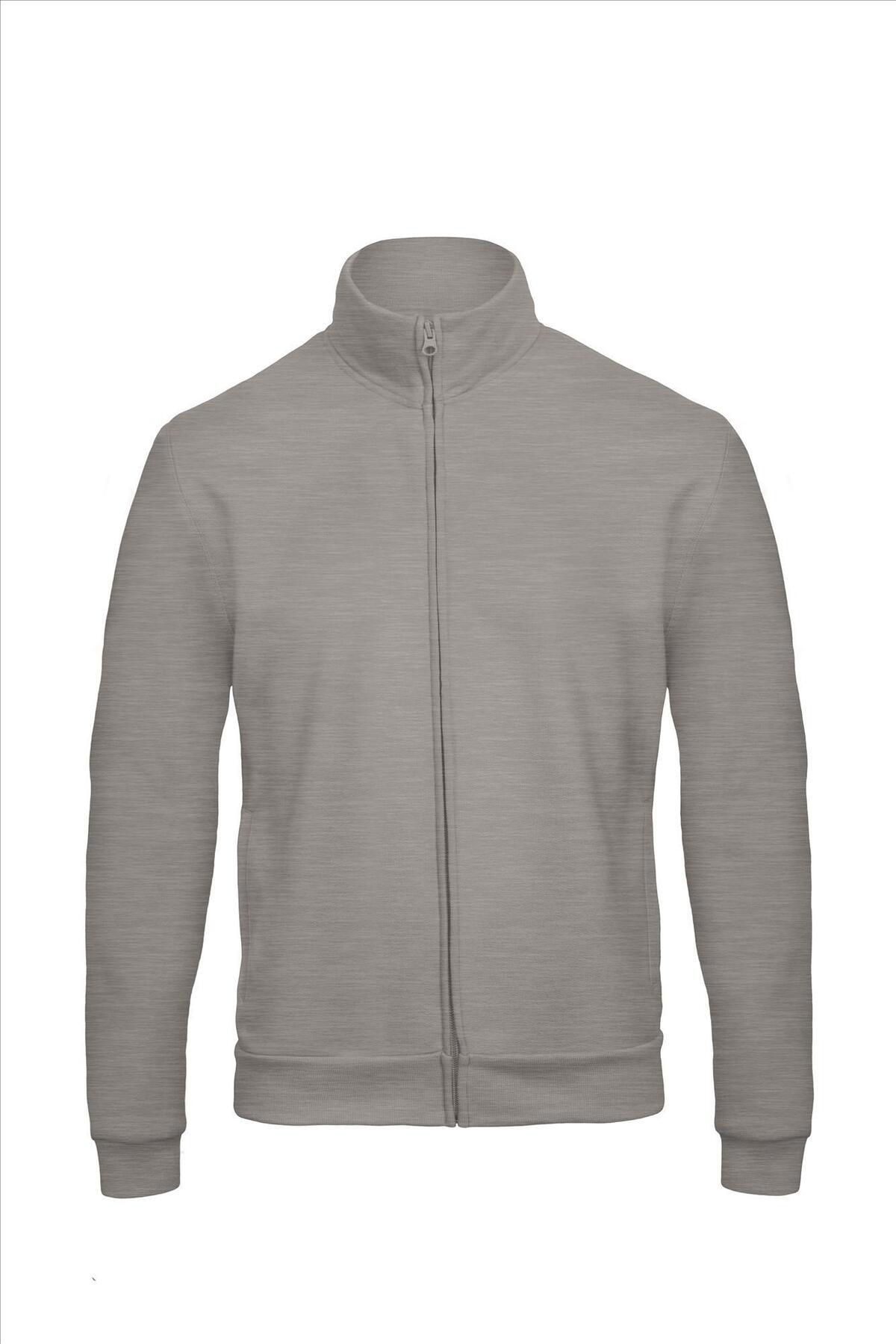 Trendy sweat jacket heide grijs voor mannen