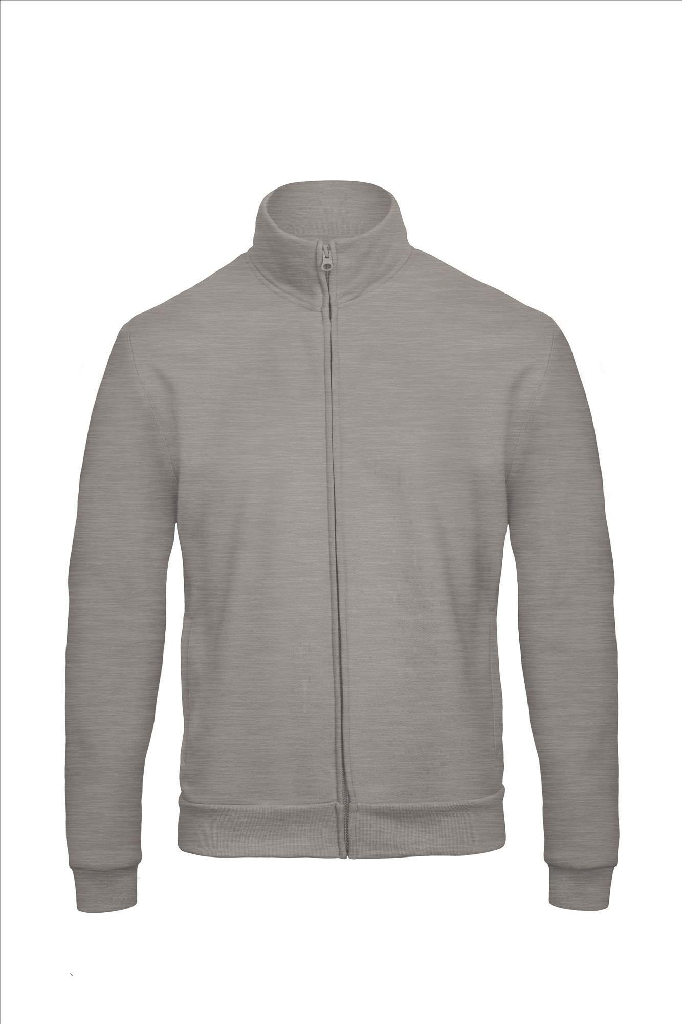 Trendy sweat jacket met een duurzame heide grijs voor mannen te personaliseren hoodie