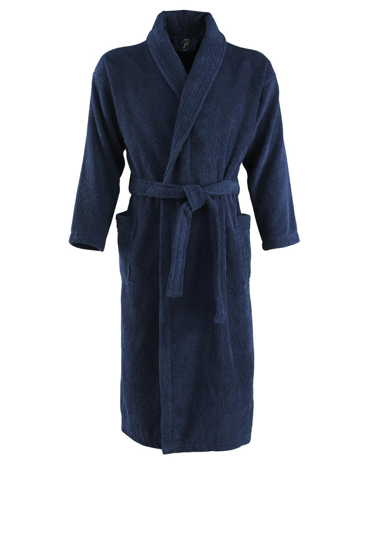 Unisex badjas donkerblauw badjassen